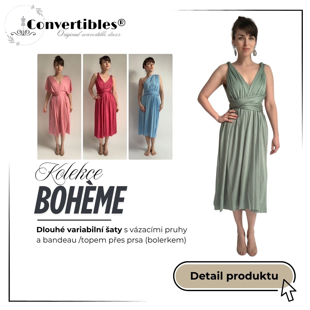 Variabilní šaty pro družičky NILPLA midi